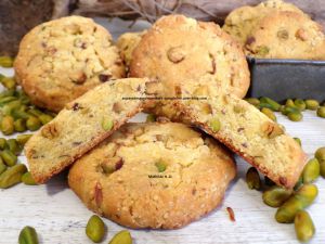 Recette Cookies aux saveurs orientales : pistaches, anis, fleur d'oranger (sans gluten et sans lactose)