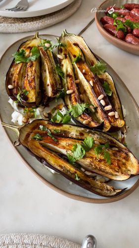 Recette Aubergines rôties & labné