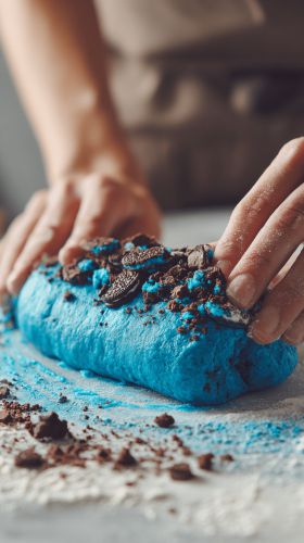 Recette Indulge in Gooey Cookie Monster Cinnamon Rolls Bliss