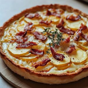 Recette Tarte Camembert Lardons : Recette Facile et Savoureuse