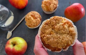 Recette Muffin aux pommes streusel