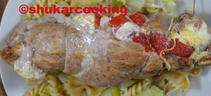 Recette Filet mignon de porc farci au brocciu et au poivron rouge mariné