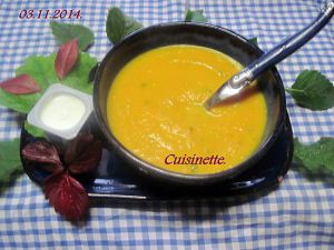Recette Soupe à la citrouille et carottes