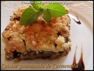 Recette Crumble courgettes-chèvre_figues
