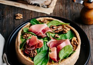 Recette Tarte au bleu d'Auvergne et aux champignons