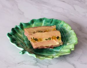 Recette Foie gras  abricots-pistaches et jambon de Parme