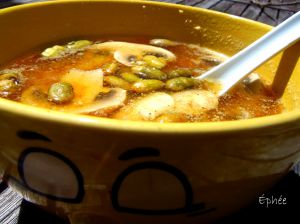 Recette Soupe miso et "oeuf" vegan