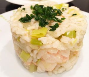 Recette Risotto saumon poireaux