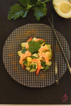 Recette Salade d’avocat aux crevettes & ananas