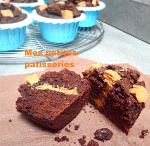Recette Muffins chocolat/chocolat praliné