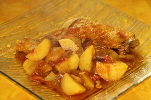 Recette Tajine de poulet et pommes de terre