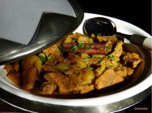 Recette Tajine de veau aux oignons grelots