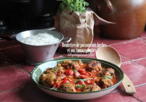 Recette Boulettes de poisson aux herbes et aux tomates cerises
