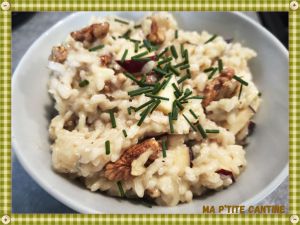 Recette Risotto au gorgonzola,  pommes et noix