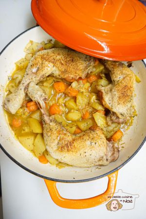 Recette Cuisses de poulet aux légumes