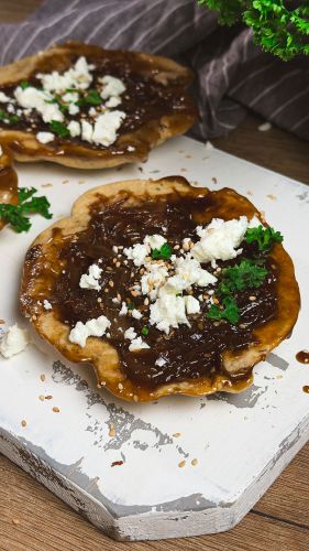 Recette Tarte tatin aux oignons confits et miel