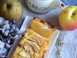 Recette Cake à la polenta et pommes #sans oeuf #sans gluten