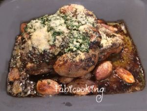 Recette Poulet rôti à la croûte d’herbes et parmesan pour un beau dimanche