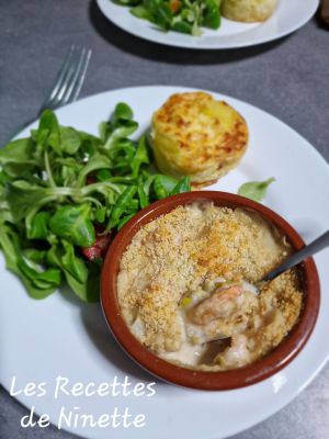 Recette Cassolettes de crevettes au poireau