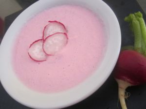 Recette Velouté de radis rose et fromage blanc