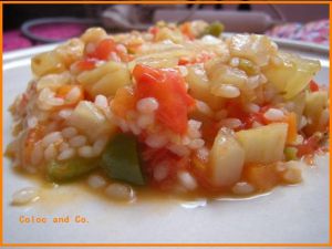 Recette Risotto léger au fenouil, tomates, poivron et carotte