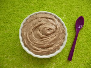 Recette Crème dessert noisette végane aux protéines de riz brun et au konjac à 70 kcal (diététique, sans sucre ajouté ni beurre ni oeuf)