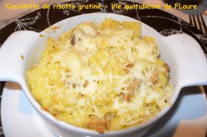 Recette Cassolette de risotto gratiné