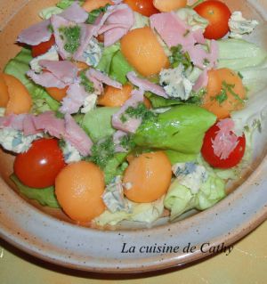 Recette Salade de melon et jambon