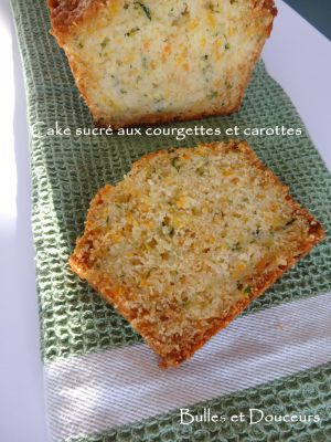Recette Zucchini and carrot bread - Cake sucré aux courgettes et carottes