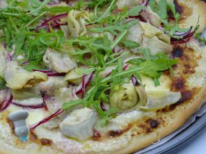Recette Pizza artichaut parmesan et crème de citron