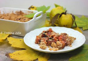 Recette Crumble de coings aux noisettes