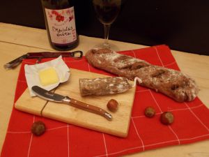 Recette Baguette saucisson et vin rouge