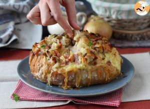 Recette Pain hérisson farci façon tartiflette