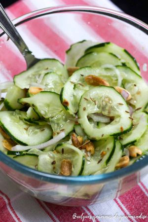 Recette Salade de concombre aux cacahuètes