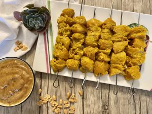 Recette Brochettes de poulet, sauce satay