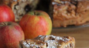 Recette Gâteau aux pommes, noix & chocolat