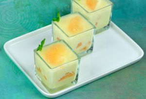 Recette Polenta crémeuse au pamplemousse, miel et safran (dessert)