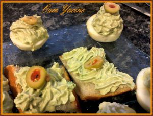 Recette Canapés à l'avocat, thon ou crevette