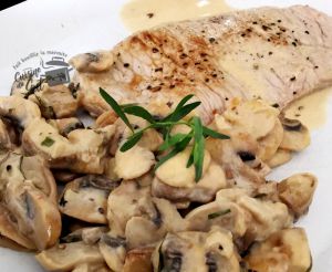 Recette Escalope champignons à l’estragon et Pineau des Charentes