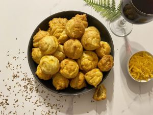 Recette Gougères au cheddar et au cumin