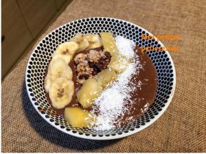 Recette Vegan smoothie bowl banane chocolat