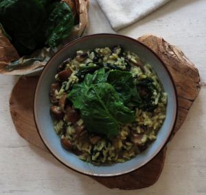 Recette Risotto aux épinards et aux champignons