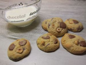 Recette Cookies noisettes et chocolat au lait