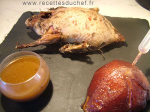 Recette Sarcelle aux poires rôties