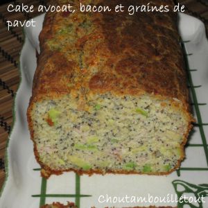 Recette Cake avocat, bacon, pavot