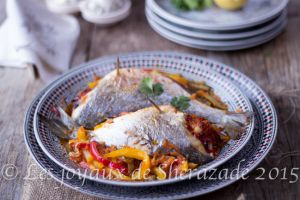 Recette Poisson farci aux légumes au four