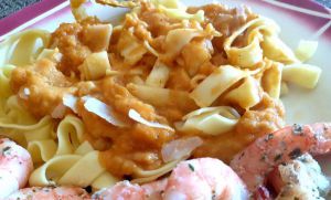 Recette Tagliatelles à la crème de butternut