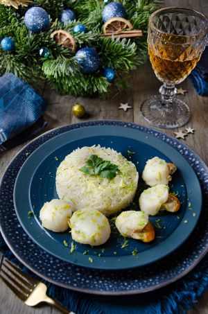 Recette Saint-jacques beurre d’agrumes riz parfumé