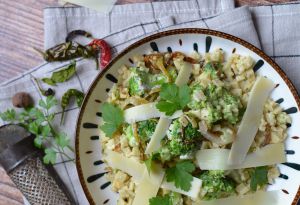 Recette Poêlée de crozets brocoli et Comté #végétarien