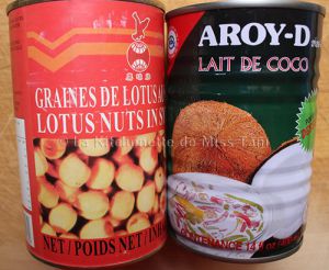 Recette Soupe sucrée de haricots noirs aux graines de lotus (chè đỗ đen hạt sen)